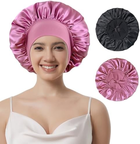 2pcs Satin Bonnet for Sleeping, Silk Hair Sleep Bonnets for Women by Simapu