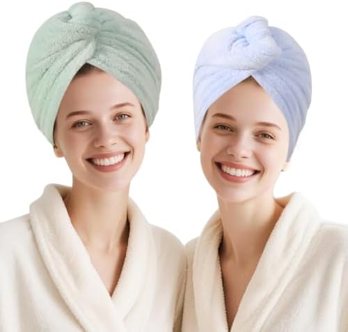 Microfiber Hair Drying Towel Wrap,Hair Turbans Towel for Wet Hair - Image 2