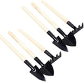 6 Pcs Garden Tools Mini Gardening Kit Plant Potted Flower Gadget Wooden Handles for Transplanting Seedlings, Cultivating and Weeding Flowers and Vegetable Seedlings by Eshylala