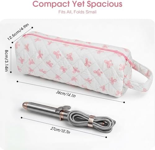 Quilted Hair Tools Travel Bag Compatible with Dyson Airwrap Shark FlexStyle - Image 2
