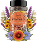on the Go Seed Shaker - Western Wildflower Seeds Regional Mix - Organic, Non-GMO - 100% Pure Seed - 18 Different Wildflowers Seeds of Annual and Perennial, 8oz by GevaGrow
