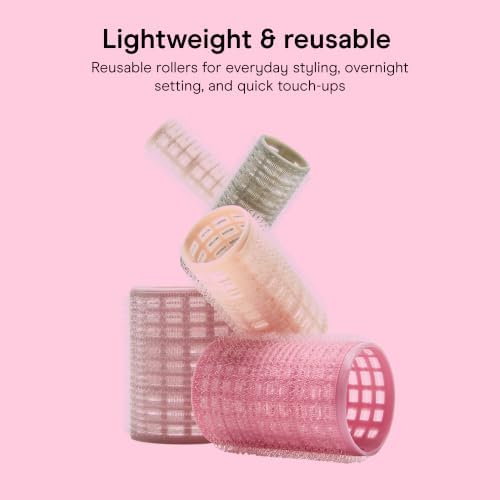 Conair Heatless Curls Hair Roller - 31 Count, Assorted sizes & Colors - Pink, Gray & Purple - Overnight Curl Rollers w/storage case - Image 6