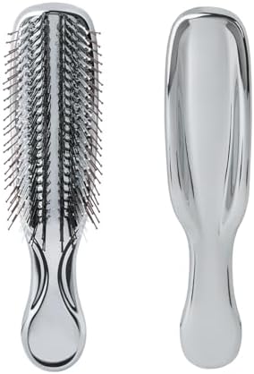Hair Brush for Women Plating color for Thick Curly Thin Long Short Wet or Dry Hair Adds Shine and Makes Hair Smooth Detangling Brush Scalp Massage Styling Portabl(silver) by KSYNKO-KO