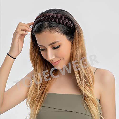Synthetic Hair Braided Headband Classic Wide Strands Wedding Disorderly Fluffy Braids Wig Band Women Beauty Accessory - Image 5