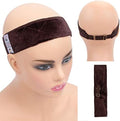GEXWORLDWIDE GEX Wig Grip Band with Adjustable Elastic Closure Flexible Velvet No Slip Wig grip Headbands Cap for Wigs(Brown) by GEXWORLDWIDE