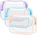 PACKISM TSA Approved Toiletry Bag - Clear Makeup Bag, Blue Purple Pink by Packism