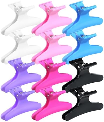 Ondder Butterfly Hair Claw Clips for Styling & Sectioning - Pro Hair Clamp Clips for Makeup, Cutting & Coloring - Hair Accessories for Women & Girls by Ondder