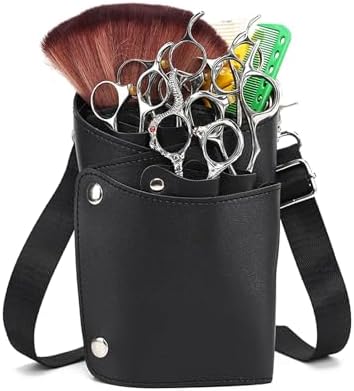 Scissor Bag, faux Leather Salon Barber Professional Scissors Holster - Image 2