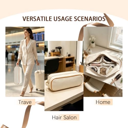 Hair Tools Travel Bag 5-Piece Set, Beige - Image 7