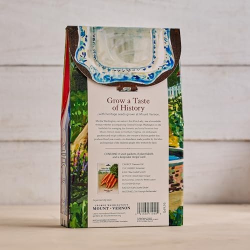 Burpee 'Martha Washington’s Kitchen Garden' Seed Collection – 8 Historic Heirloom Vegetables Grown at Mount Vernon with Plant Labels & Keepsake Recipe Card - Image 2