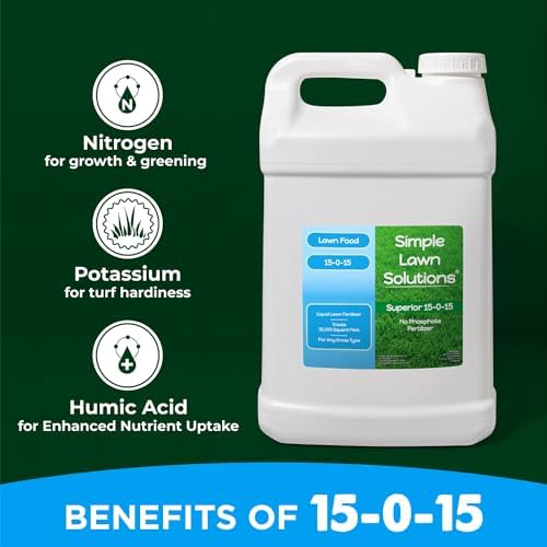 Superior 15-0-15 Liquid Lawn Fertilizer - Lawn Food for Growth & Green - Nitrogen, Potassium, Humic, Fish & Seaweed - Any Grass Type- Simple Lawn Solutions - All Season- Concentrate (2.5 Gallons) - Image 2