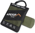 APEXUP Microfiber Travel Towel, Ultra Absorbent Quick Dry Towels, Lightweight Gym Sports Camping Towel for Workout, Yoga, Beach, Shower, Swimming (60"×30", Army Green) by APEXUP