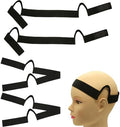 HINGTAI 4Pcs Black Double-Sided Fleece C-Shaped Ear Painless Wig Tool, Soft Painless Wig Band with Ear Cut Outs Tools, Comfortable Earless Melting Band Supplies by HINGTAI