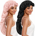DEMAZALO Silk Long Bonnet for Braids & Curly Hair, Silk Satin Bonnet for Sleeping, Extra Large Bonnets for Women Braid by Demazalodirect