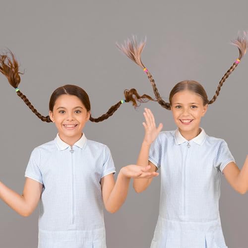 Hair Accessories for Girls,Colorful Elastic Rubber Bands with Hair Clips - Image 7