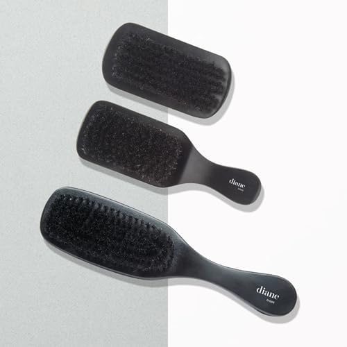 Diane Boar Curved Wave Brush for Men and Women - Black, Soft Bristles for Fine to Medium Hair - Use for Detangling, Smoothing, Wave Styles, Soft on Scalp, Restore Shine and Texture - Image 5