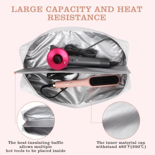 Suafrnut Large Heat Resistant Hot Hair Tools Organizer Bag(17.7" x 3.9") - Image 4