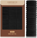 Kanprincess Black Nylon Hair Ties, 100PCS No-Damage Soft Bands for Women by KANPRINCESS