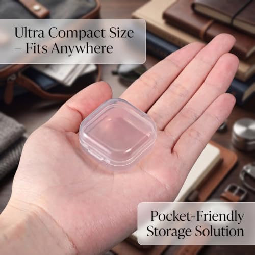 Jetec 120 Pieces Small Clear Plastic Storage Box, 1.4 x 1.4 x 0.7 Inch - Image 4