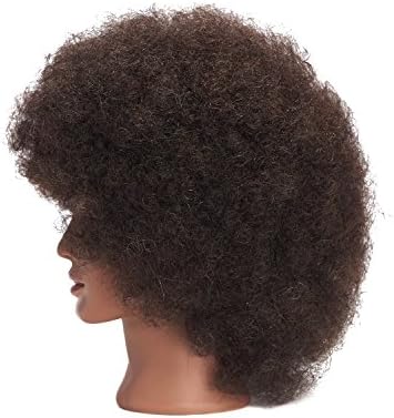 10 inch 100% Afro Human Hair Mannequin Head for Hairdresser - Image 3