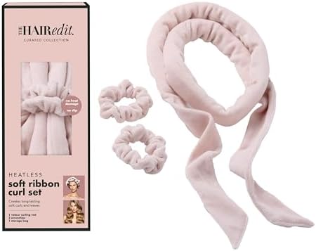 The Hair Edit Heatless Soft Ribbon Velour Curling Rod for Overnight Curls by TheHairEdit