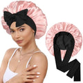 CHLINS Double Layer Satin Bonnet for Sleeping, Hair Bonnet for Curly Hair by CHLINS