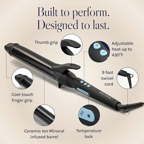 Bio Ionic Long Barrel Curling Iron, Moisture Heat Technology & NanoIonic MX - Image 6