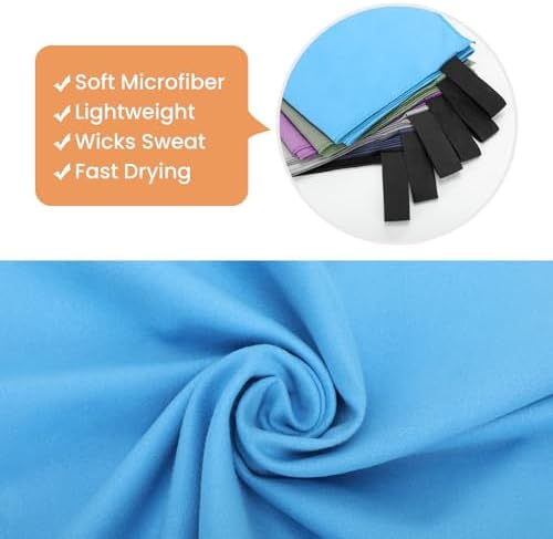6 Pack Workout Towels Microfiber Quick Dry Lightweight Gym Towel Men Women Fitness Yoga Running Riding Hiking Tennis Fising Sports Body Sweat Towel(6 Pack(Dark)) - Image 4