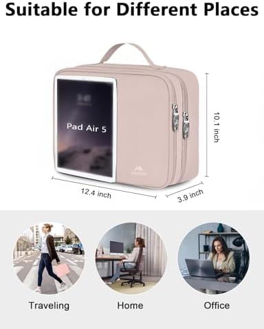 MATEIN Travel Cord Organizer for Women, Large Tech Storage Bag, Soft Pink - Image 5