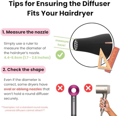 Universal Hair Diffuser “Super Sturdy” 1.7 Inch to 2.6 Inch for Natural Curly and Wavy Hair, Hair Dryer Attachment (Gold) - Image 6