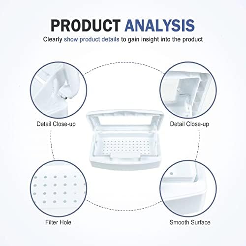 YoleShy Nail Tool Cleaning Box White Plastic Clean Container for Tweezers Esthetician Essentials Clean Jar for Hair Salon, Spa & Cutter Manicure Equipment-Nail Art Tool - Image 5