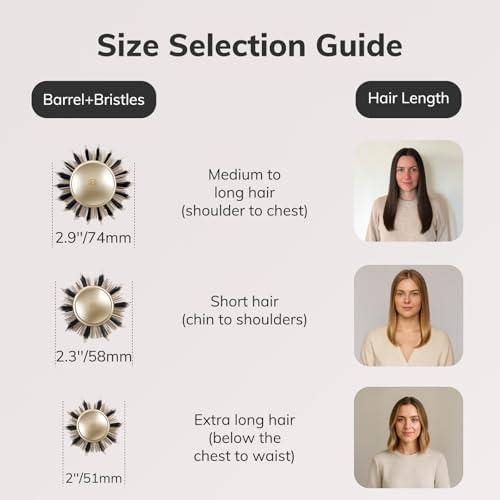 Sndyi Small Round Brush for Blow Out, Nano Thermal Ceramic Ionic Round Hair Brush with Boar Bristles, Boost Shine & Volume, For Short Hair with Quick Blow Drying & Salon Styling -2 Inch, Barrel 1 Inch - Image 5