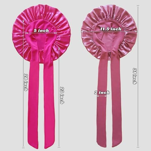 Silk Bonnet for Kids, Satin Hair Bonnet for Sleeping with Tie Band - Image 4