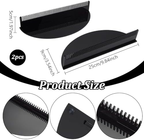 NBEADS 2 Sets Hair Extension Holder, Acrylic Hair Extensions Stand Organizer Hair Hanger Tool for Washing, Coloring, Styling, Blow-Drying of Weft, Clip-In, Black, 9.8x3.5x2 Inch - Image 2