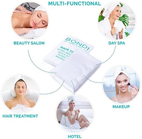 Bondi SPA Microfiber Hair Towel – Dries Hair 50% Faster – Anti-Frizz Towel for All Hair Types – Super Absorbent & Soft - XL (Rectangle) - 42 x 22 inches - Image 4