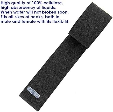 Disposable Paper Barber Neck Strips - 5 Rolls 500 Strips Black Professional Stretchy Paper Neck Band for Salon Haircut Styling - Image 7