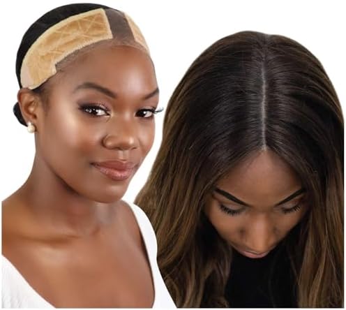 MILANO COLLECTION Wigrip, Premium Lace Wig Band for Women, Fully Adjustable & Reinforced Lace Wig Grip Band by Hairline, Comfortable and Secure Glueless Velvet Headband, Nude by MILANOCOLLECTION