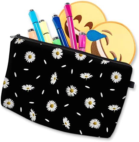 Deanfun Cosmetic Bag for Women, Durable Polyester Makeup Bag Organizer Travel Waterproof Roomy Accessories Daisy Purse Bag Gifts(52366) - Image 6