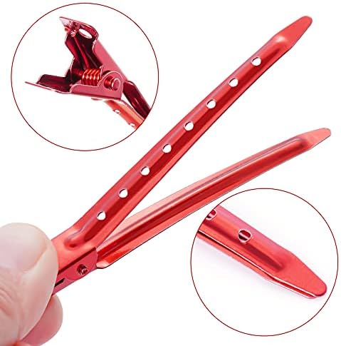 Bantoye 24 Packs Duck Bill Clips 3.35 Inch Metal Alligator Clip, Red - Image 3