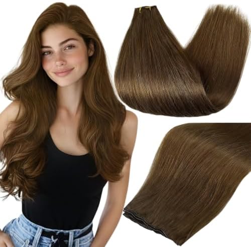 Full Shine Hand Tied Weft Hair Extensions Human Hair Sew In 24 Inch 80g by FullShine