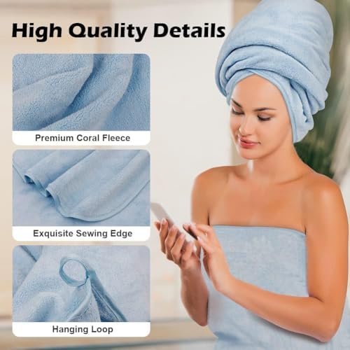 Orighty Bath Towels, Soft Feel Bath Towel, 2 Pack (27'' x 54'') - Image 3