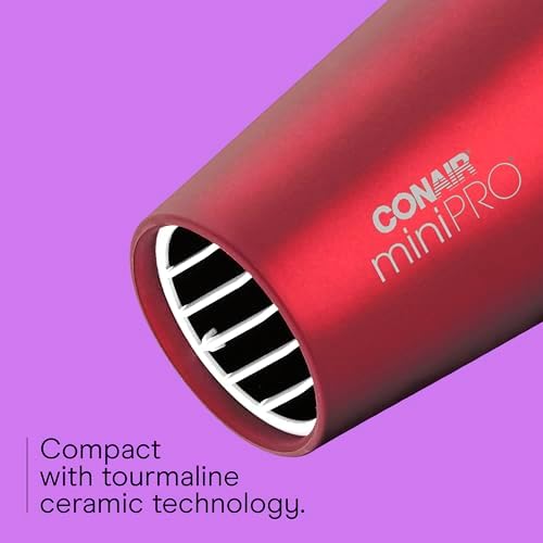 Conair Hair Dryer, Mini Pro, Travel, Folding Handle, Red - Image 3