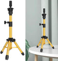 ZQIAN BEAUTY Wig Stand Tripod, 25 Inch Adjustable Mannequin Head Stand, Wig Head Stand for Training Heads And Canvas Block Head (Golden, Mannequin Head Not Included) by ZQIANBEAUTY
