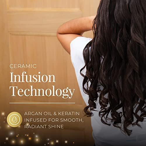 Remington Shine Therapy Argan Oil & Keratin Infused ½-1 Inch Tapered Curling Wand for Natural Curls, Includes Heat Glove - Image 4