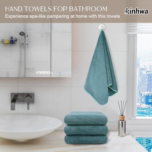 KinHwa Bathroom Hand Towels, Microfiber Face Towels, 16x30 Inch, 4 Pack - Image 4