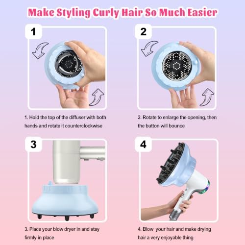 Universal Hair Diffuser Attachment for 1.4"-3.1" Blow Dryer Nozzles - Image 7