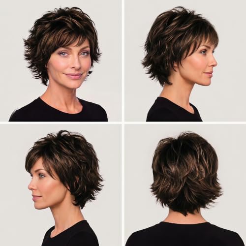 Raquel Welch Women's All-Over-Layers Short Brown Wig, VOLTAGE - Image 4
