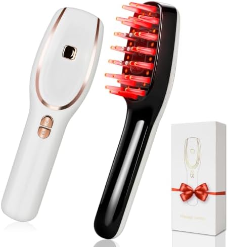 Electric Scalp Massager Hair Brush with Oil Applicator Red Light Therapy by Unknown