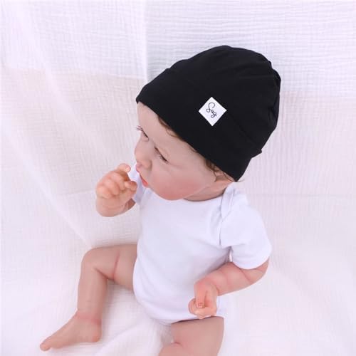 Jersey Beanie Hat for Newborn Baby Boys Girls Silky Satin Lined Hats Bonnet Toddler Infant Little Kids Beanies Caps - Image 6