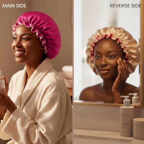 Silk Satin Hair Bonnet for Sleeping Reversible - Image 2